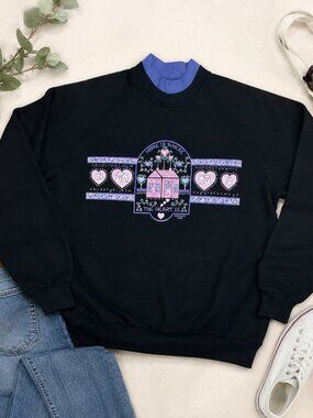 Vintage Morning Sun “Home Is Where The Heart Is” Sweatshirt USA L